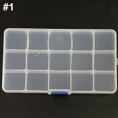 10/15/24 Compartments Plastic Box Jewelry Bead Storage Container Craft Organizer