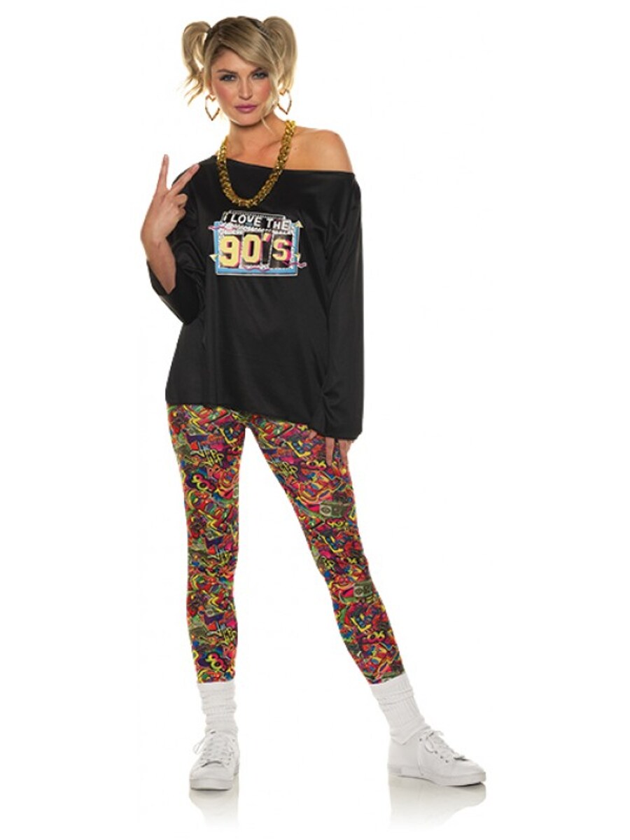 Women&#x27;s All That 90s Fly Girl Costume Leggings