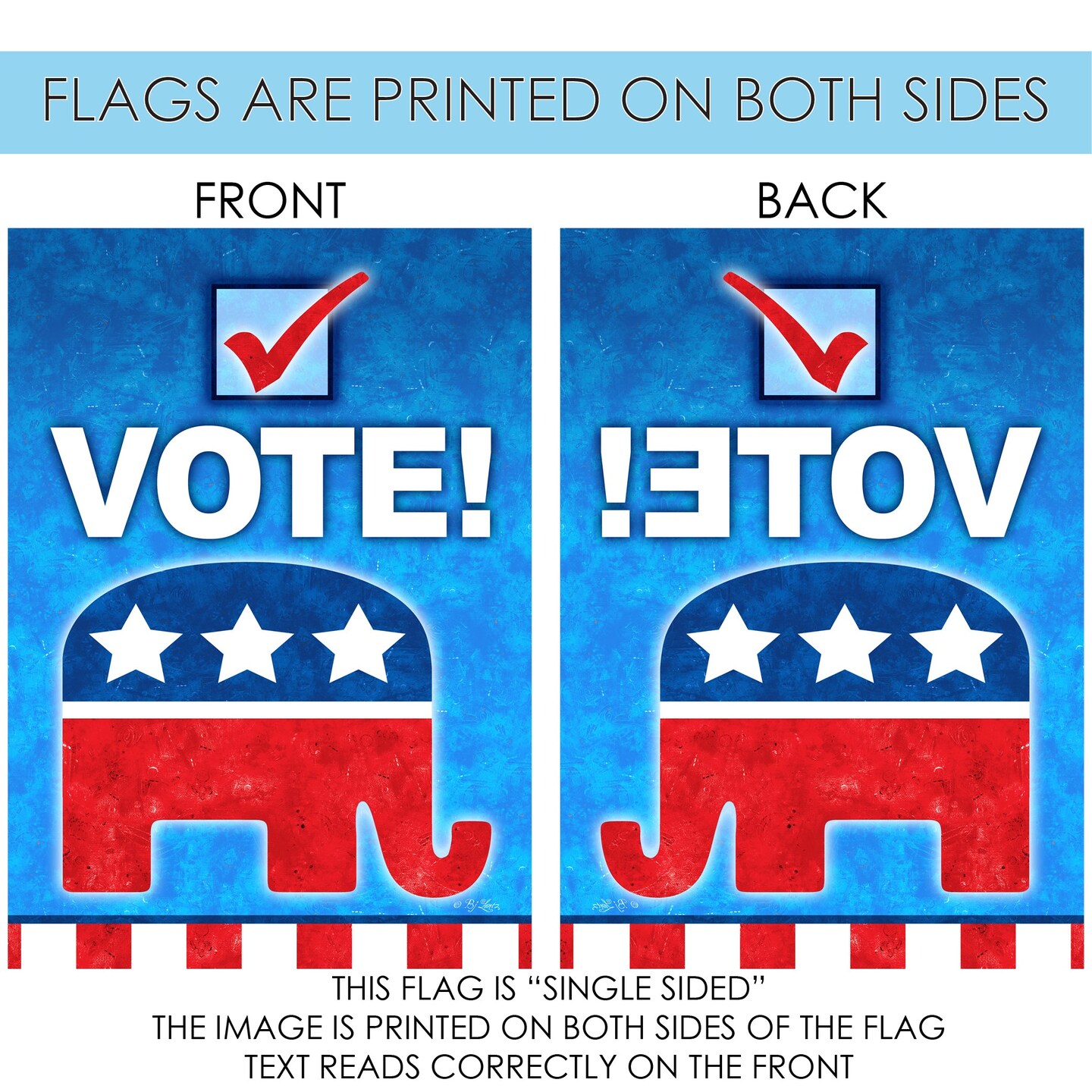 Vote Republican Decorative Republican Flag