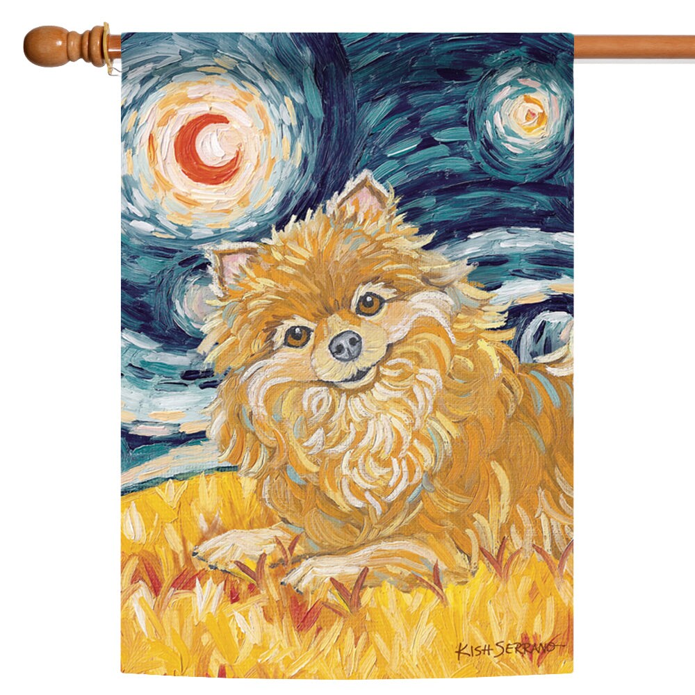 Van Growl-Pomeranian Decorative Dog Flag