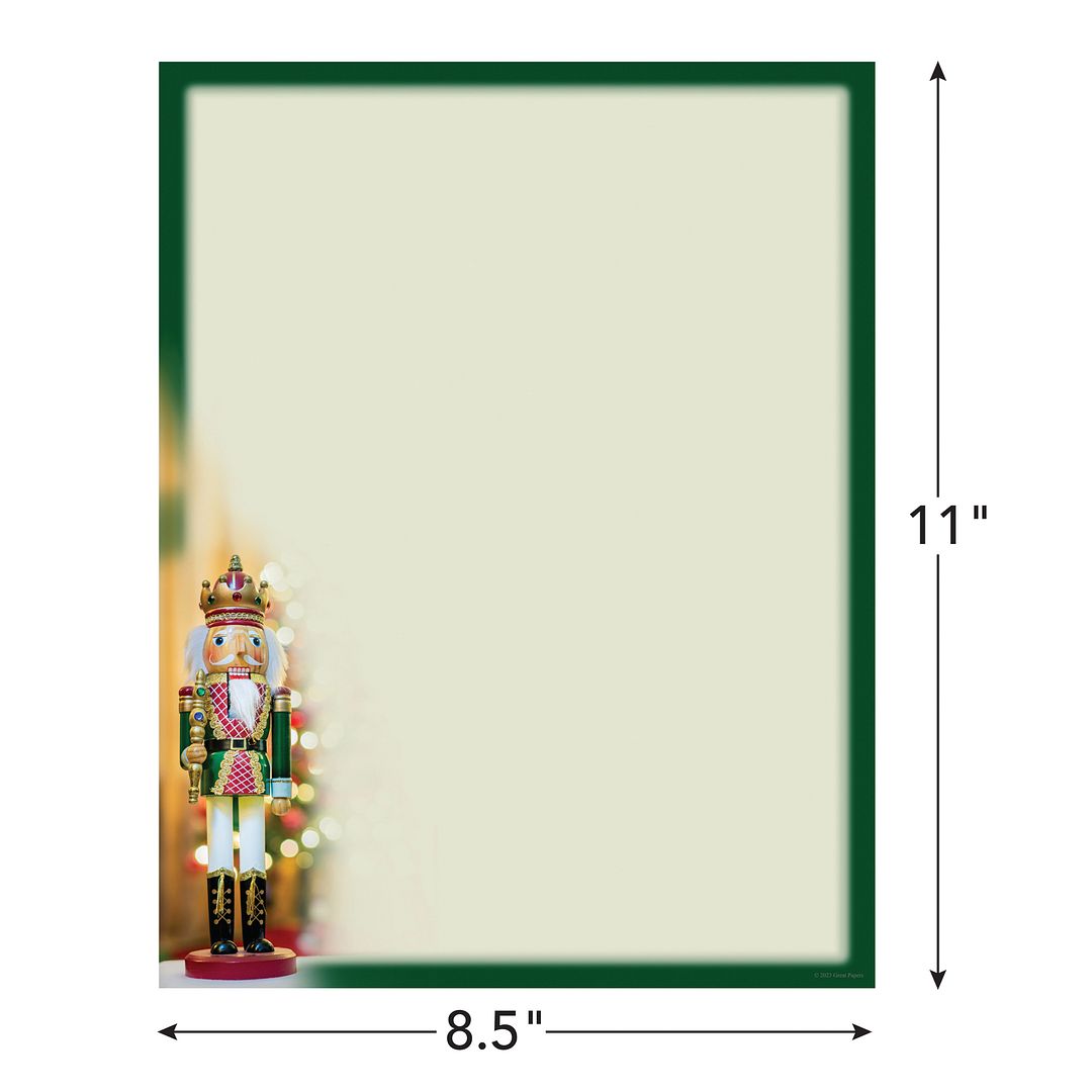 Great Papers! Holiday Nutcracker Letterhead, Invitations and Announcements, Printer Friendly, 8.5" x 11", 50 Pack
