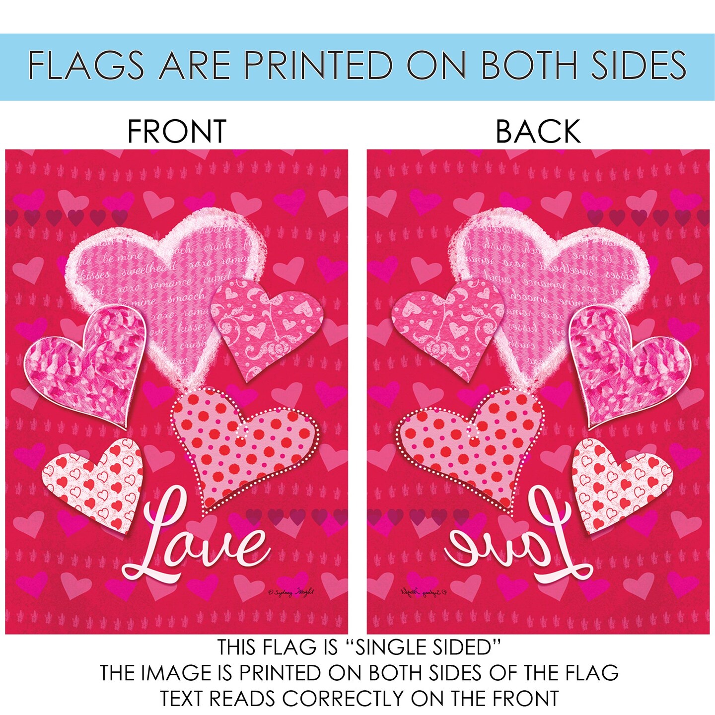 Whole Lotta Love Decorative Valentine Flag
