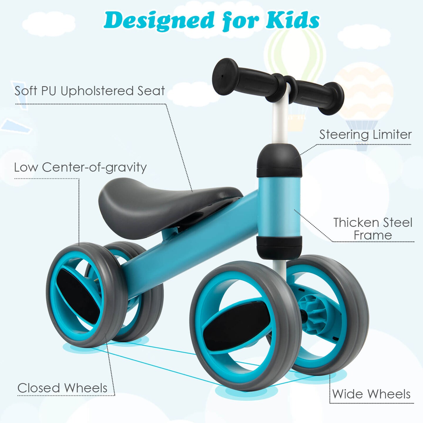 Wide wheel cheap balance bike