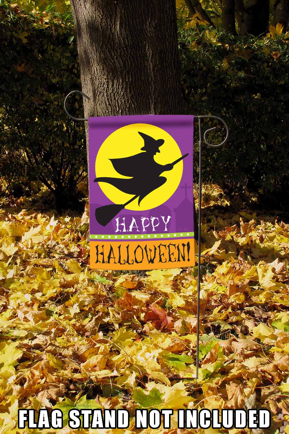 Witch Silhouette Decorative Halloween Flag