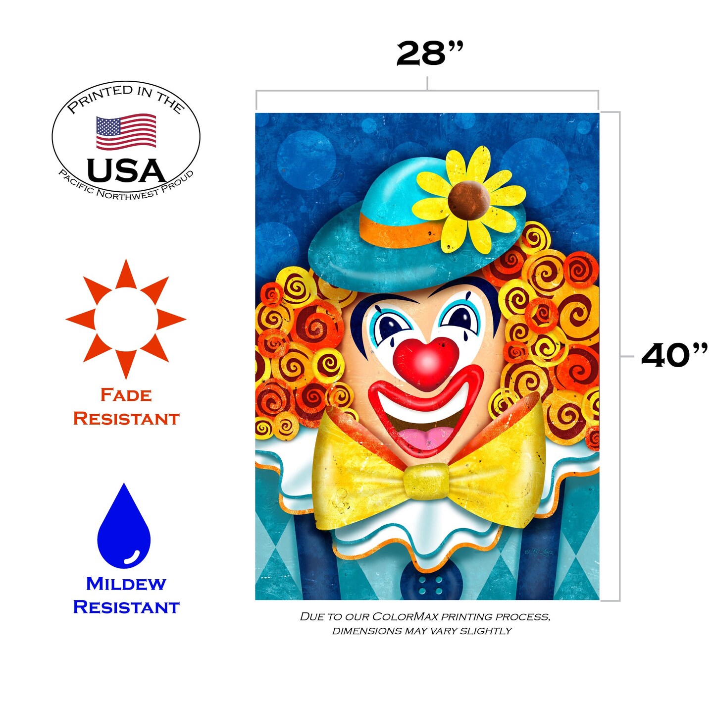 Clownin&#x27; Around Decorative Clown Flag
