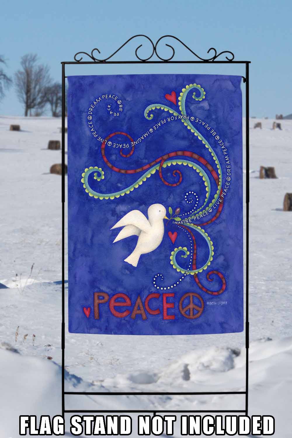 Peace Dove Decorative Bird Flag
