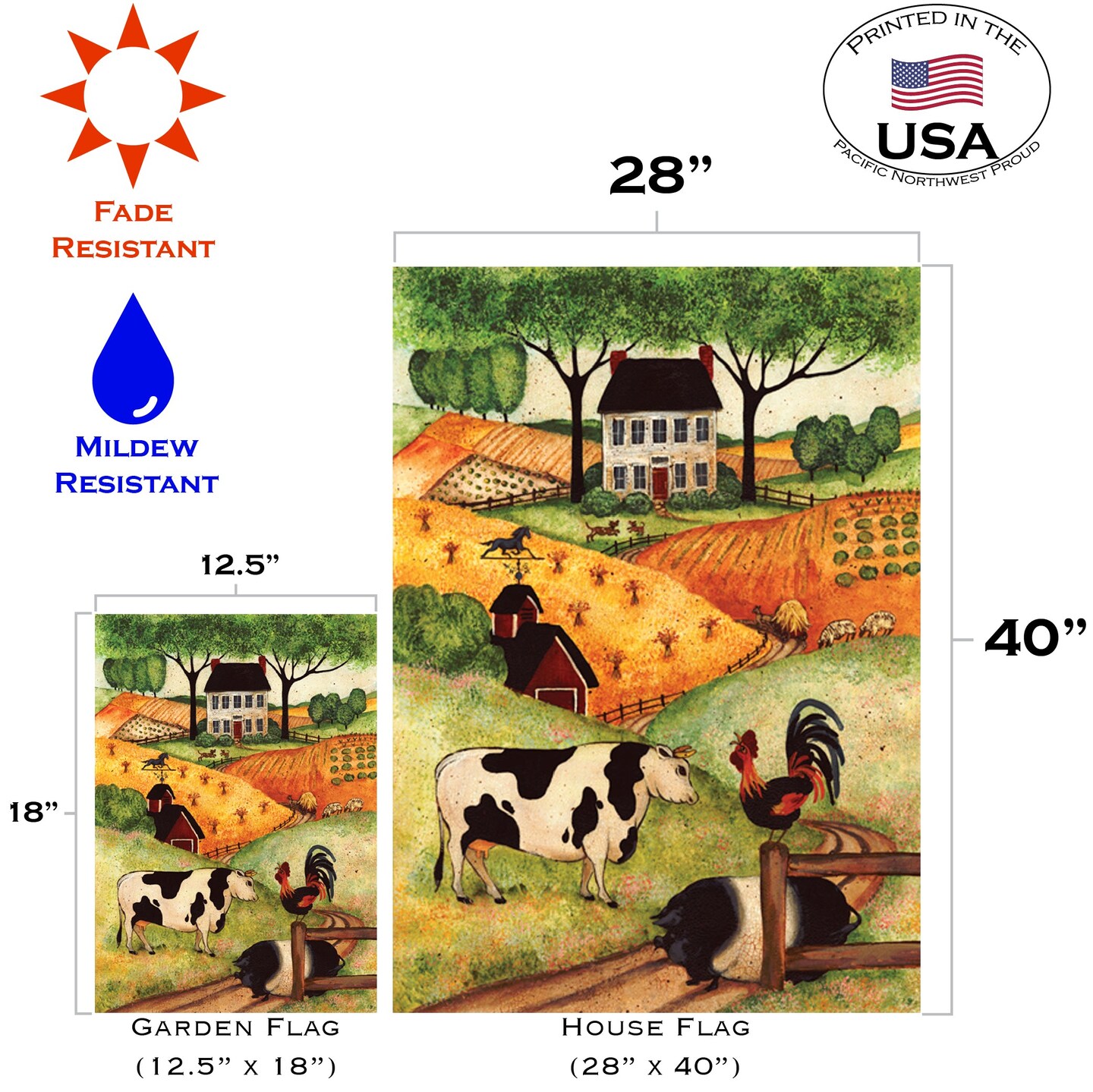Farm Gathering Decorative Farm Flag
