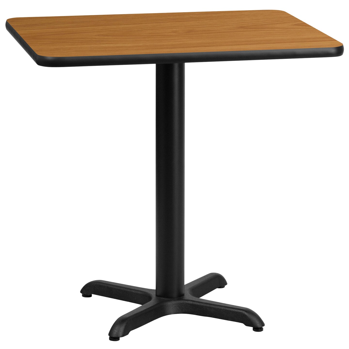 Emma and Oliver 24"x30" Rectangular Laminate Table with 22"x22" Table Height Base