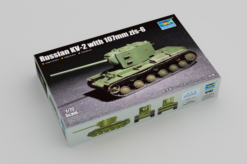 Trumpeter  1/72 RUSSIAN KV-2 WITH   107MM ZIS-6 Plastic Model