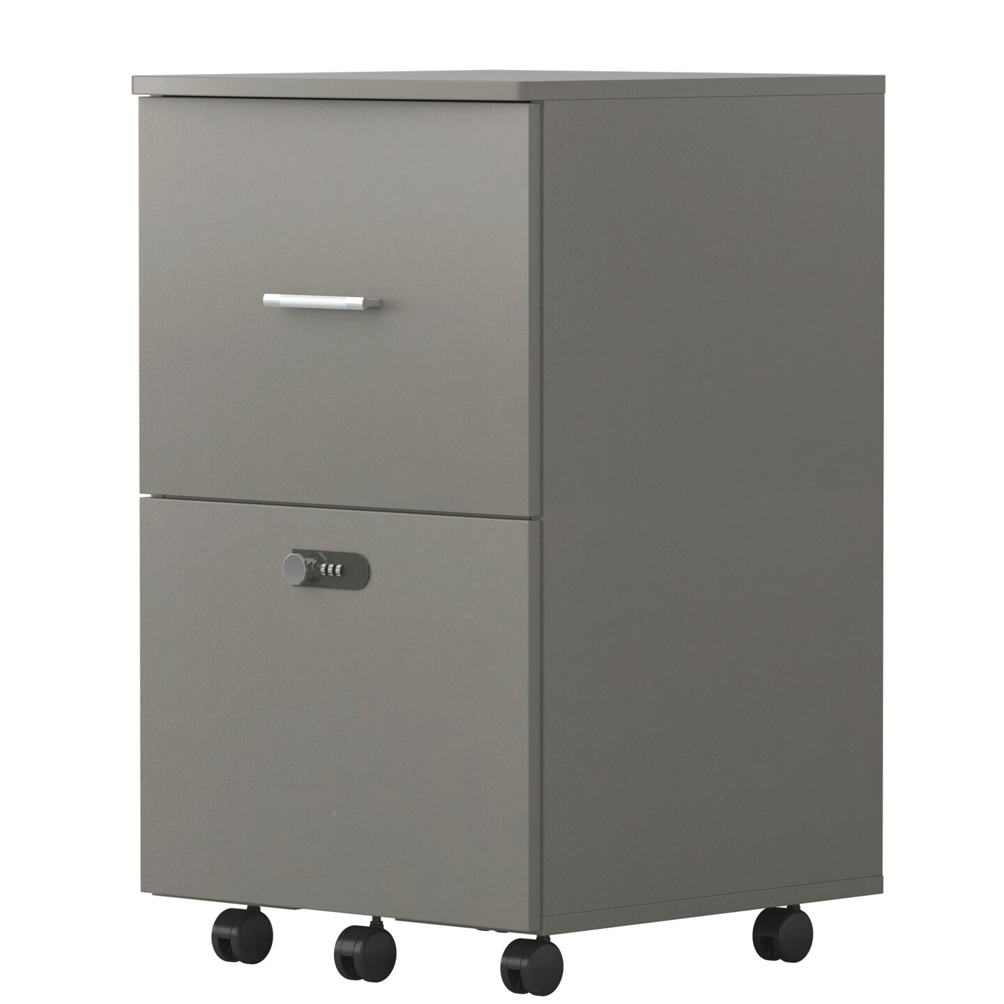 Small Rolling File Cabinet with two drawers with lock