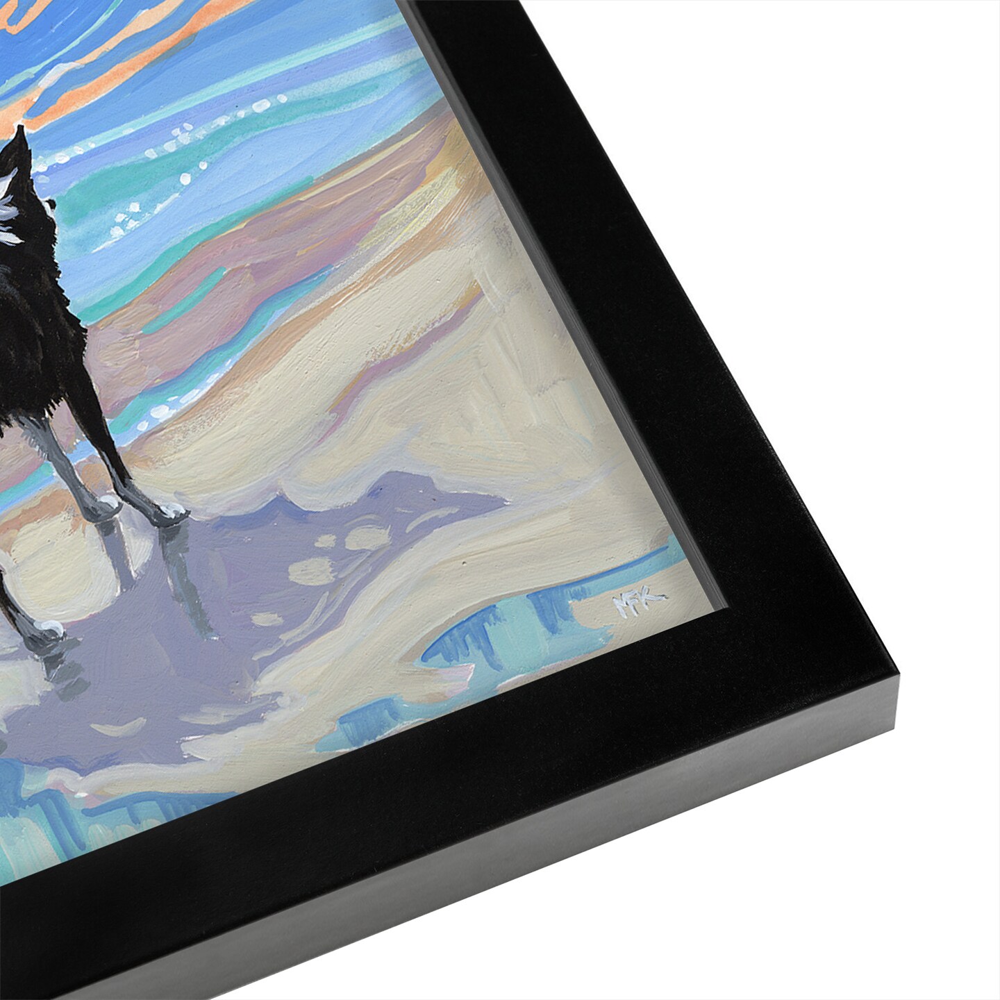 Boder Collie At Sunset by Mary Kemp Frame  - Americanflat