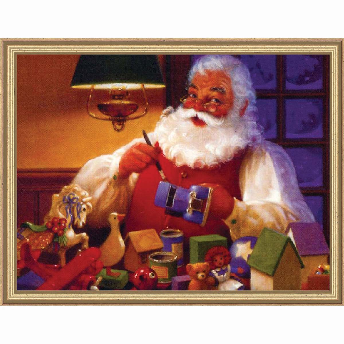 Christmas Cotton - Red - Busy Father Christmas