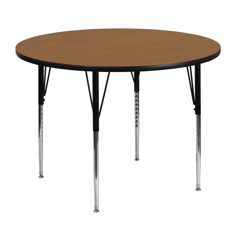Emma and Oliver 48" Round Laminate Adjustable Activity Table