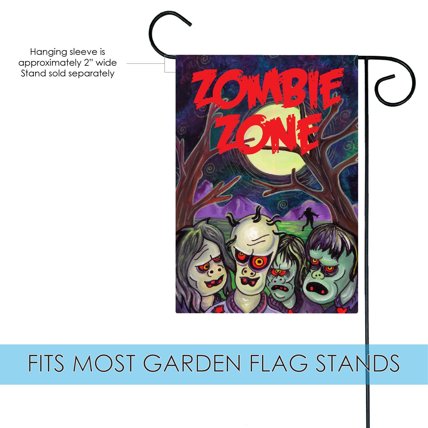 Zombie Zone Decorative Halloween Flag