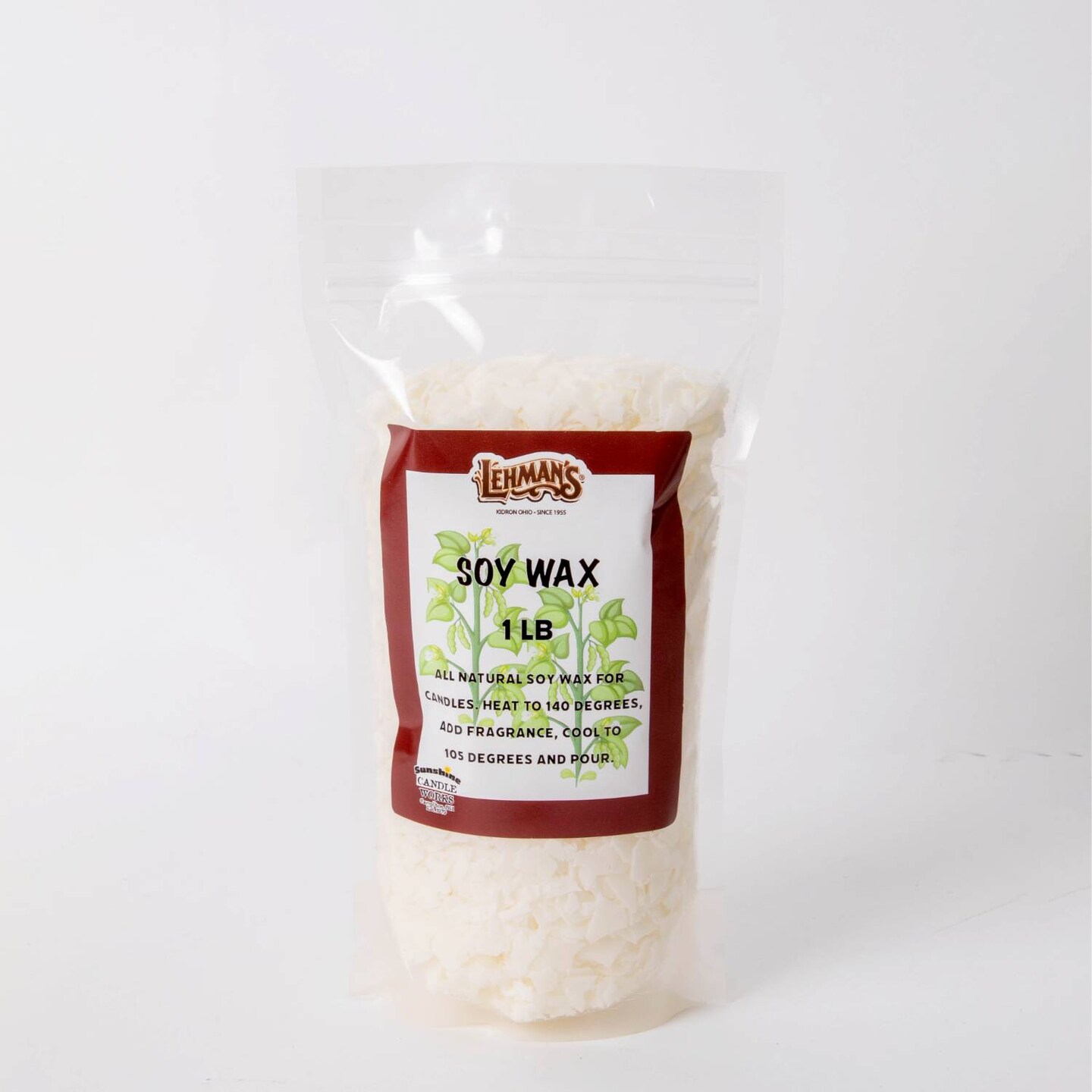Lehman&#x27;s Candle Making Soy Wax, All Natural, White Pellets, 1 Pound Bag