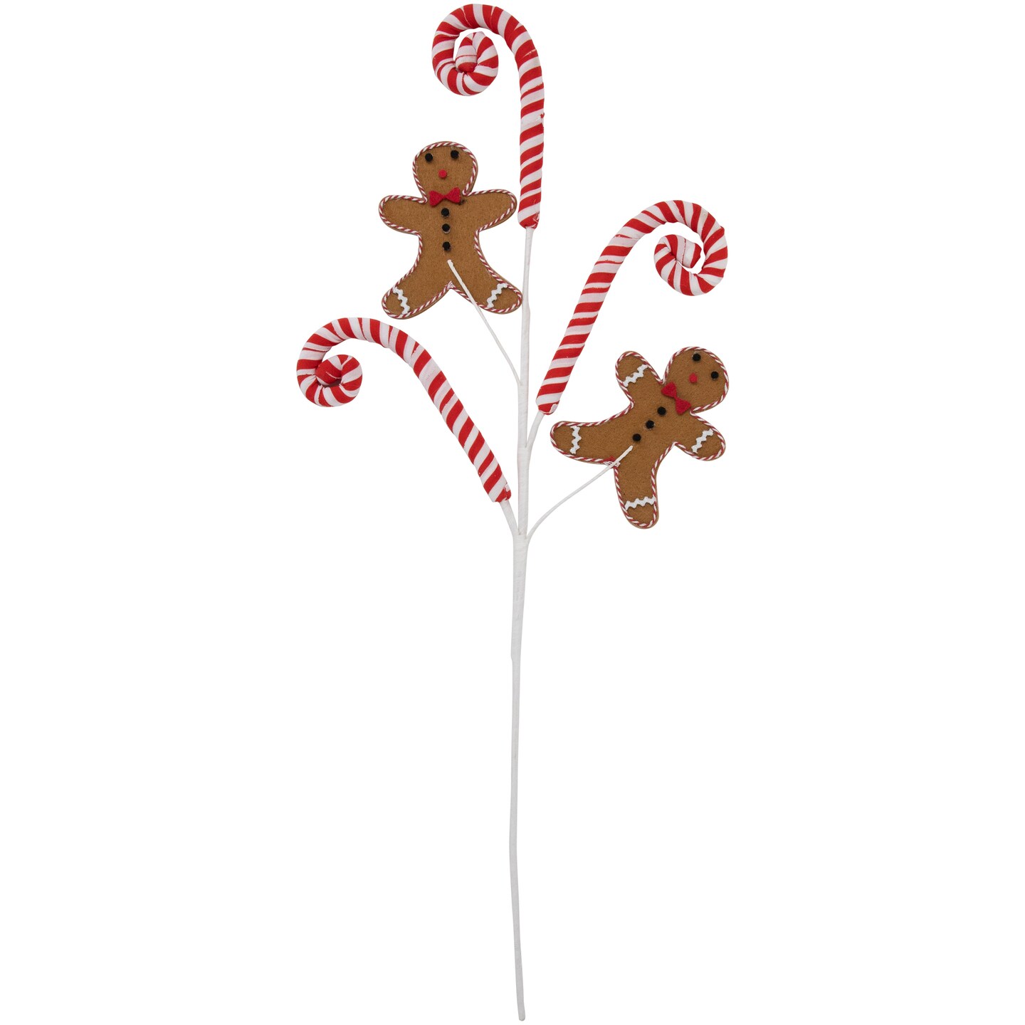 Northlight 28&#x22; Gingerbread and Candy Cane Swirls Christmas Spray