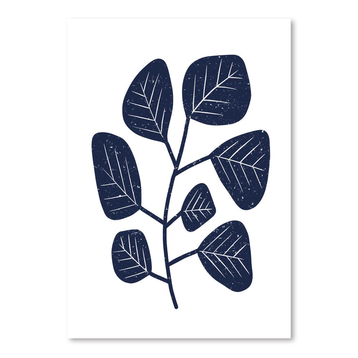Navy Leaf by Lisa Nohren  Poster Art Print - Americanflat