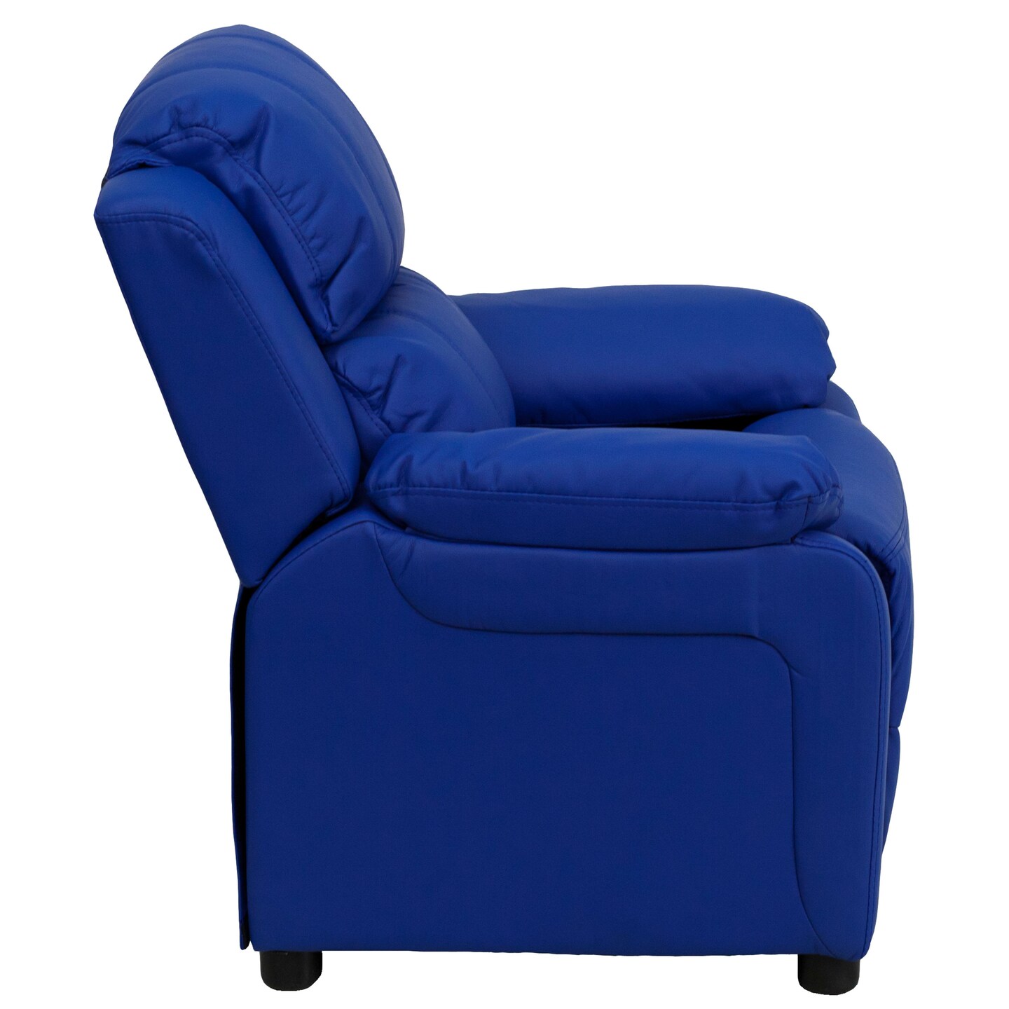 Emma and Oliver Deluxe Padded Contemporary Kids Recliner with Storage Arms