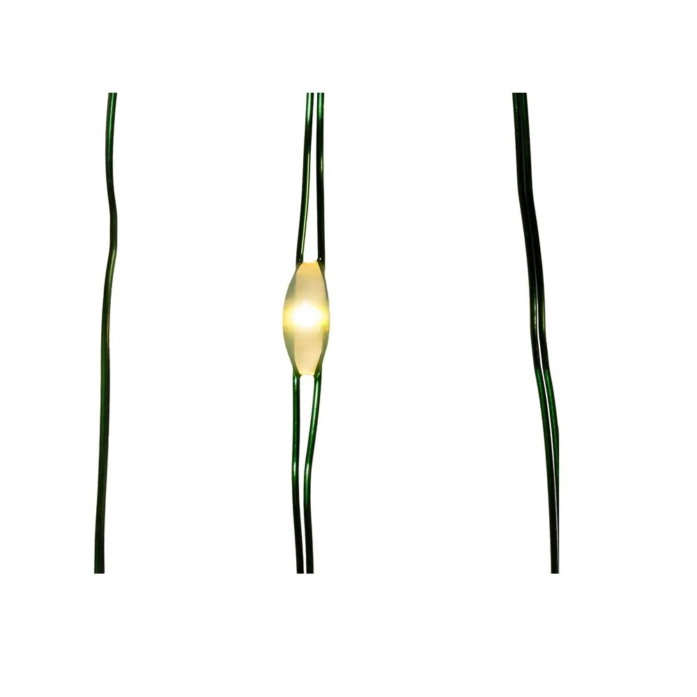 KSA 100 Count Battery Operated Warm White Fairy Lights, 2.5 ft Green Wire