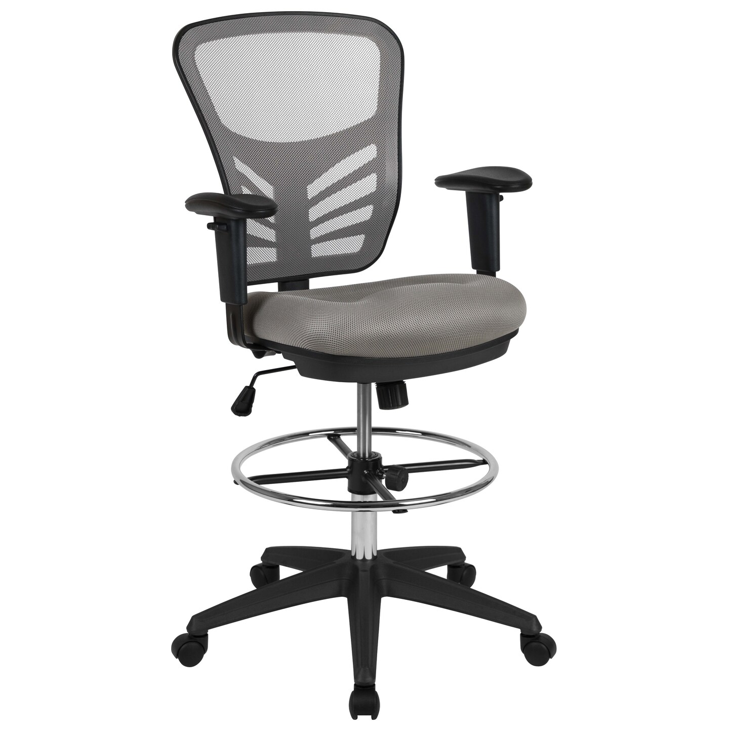 Emma and Oliver Mid-Back Mesh Adjustable Ergonomic Drafting Chair, Task Chair