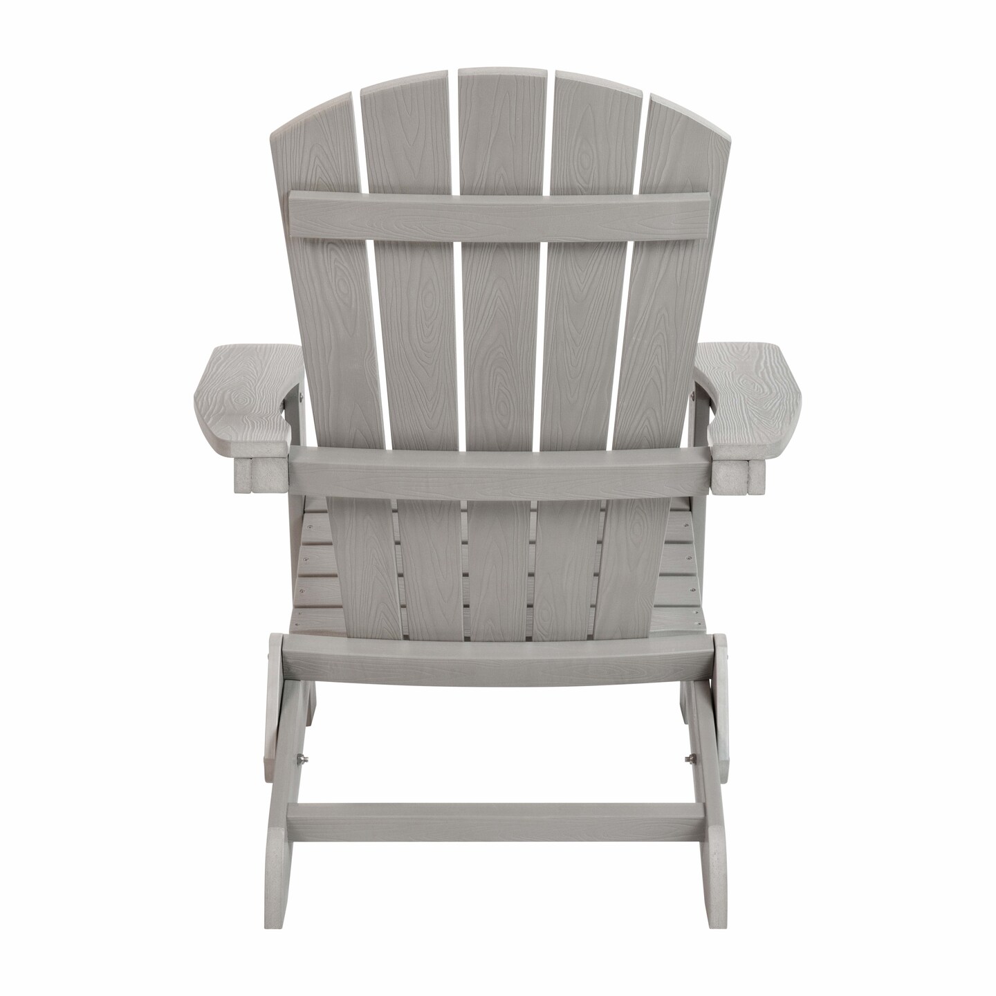 Merrick Lane Riviera Poly Resin Folding Adirondack Lounge Chair - All-Weather Indoor/Outdoor Patio Chair