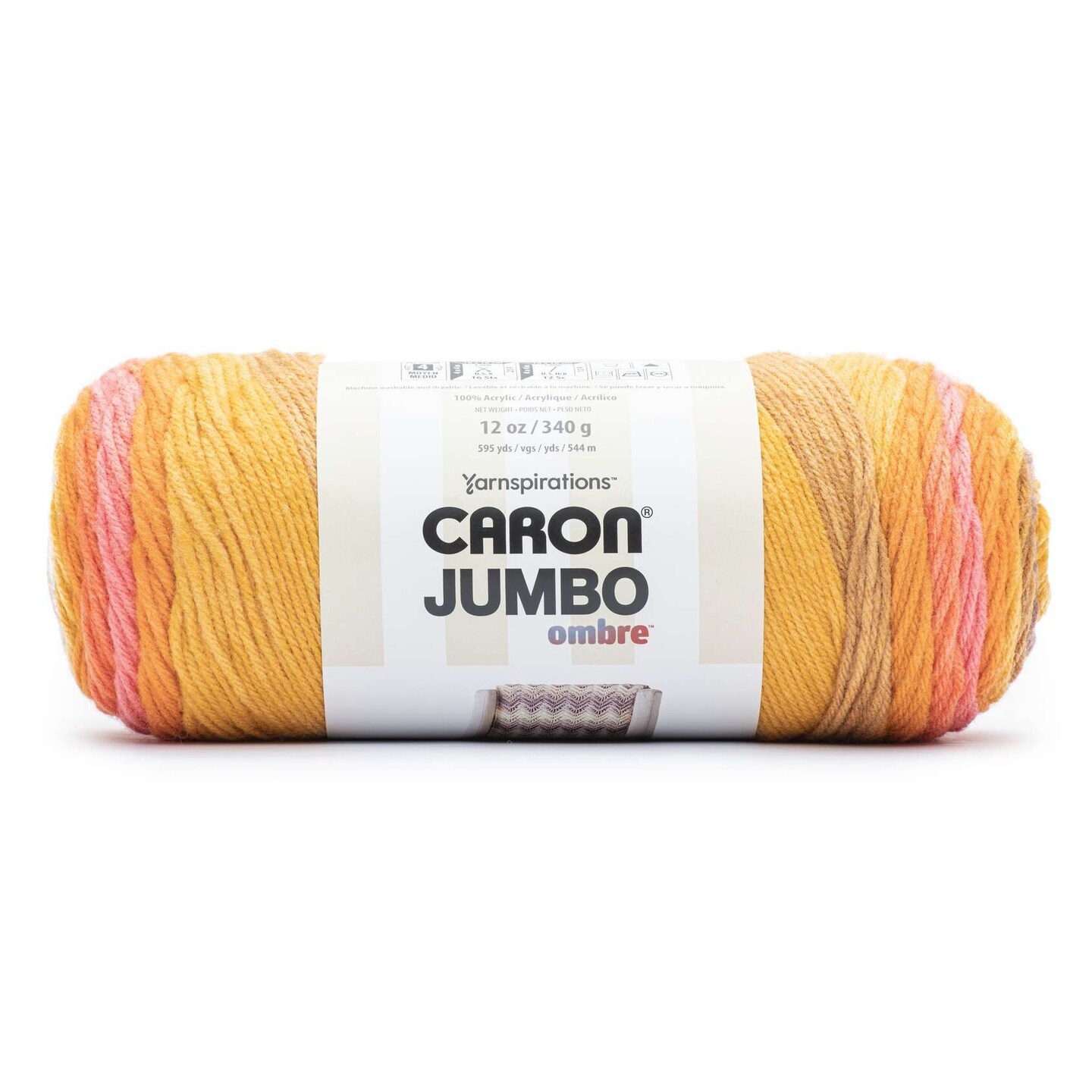 Caron Jumbo Print Ombre Yarn-Sunset