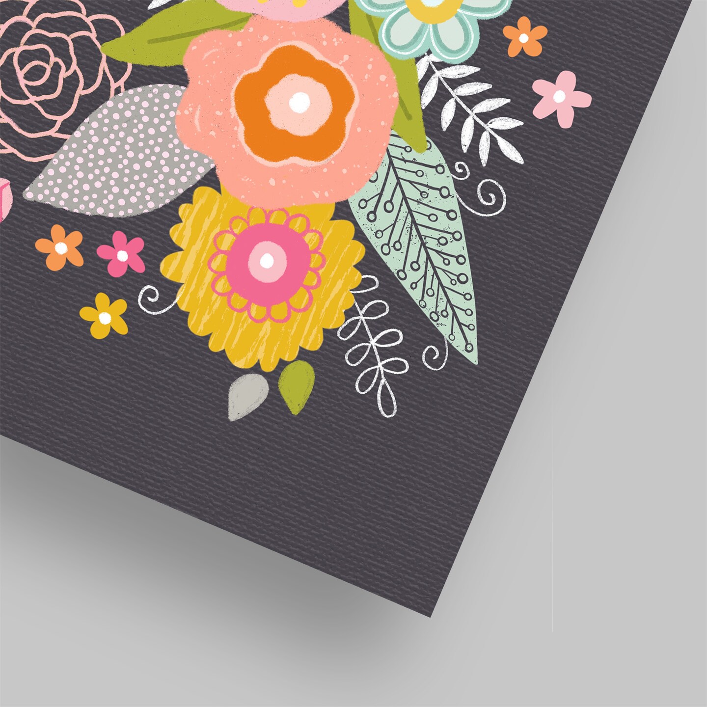 Floral Illustration Charcoal by Lisa Nohren  Poster Art Print - Americanflat