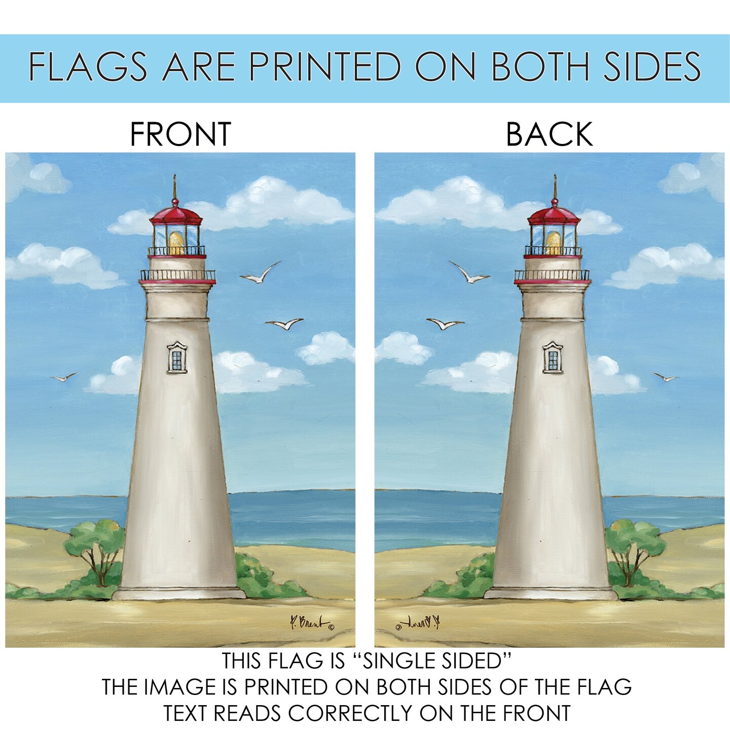 Marblehead Lighthouse Decorative Lighthouse Flag