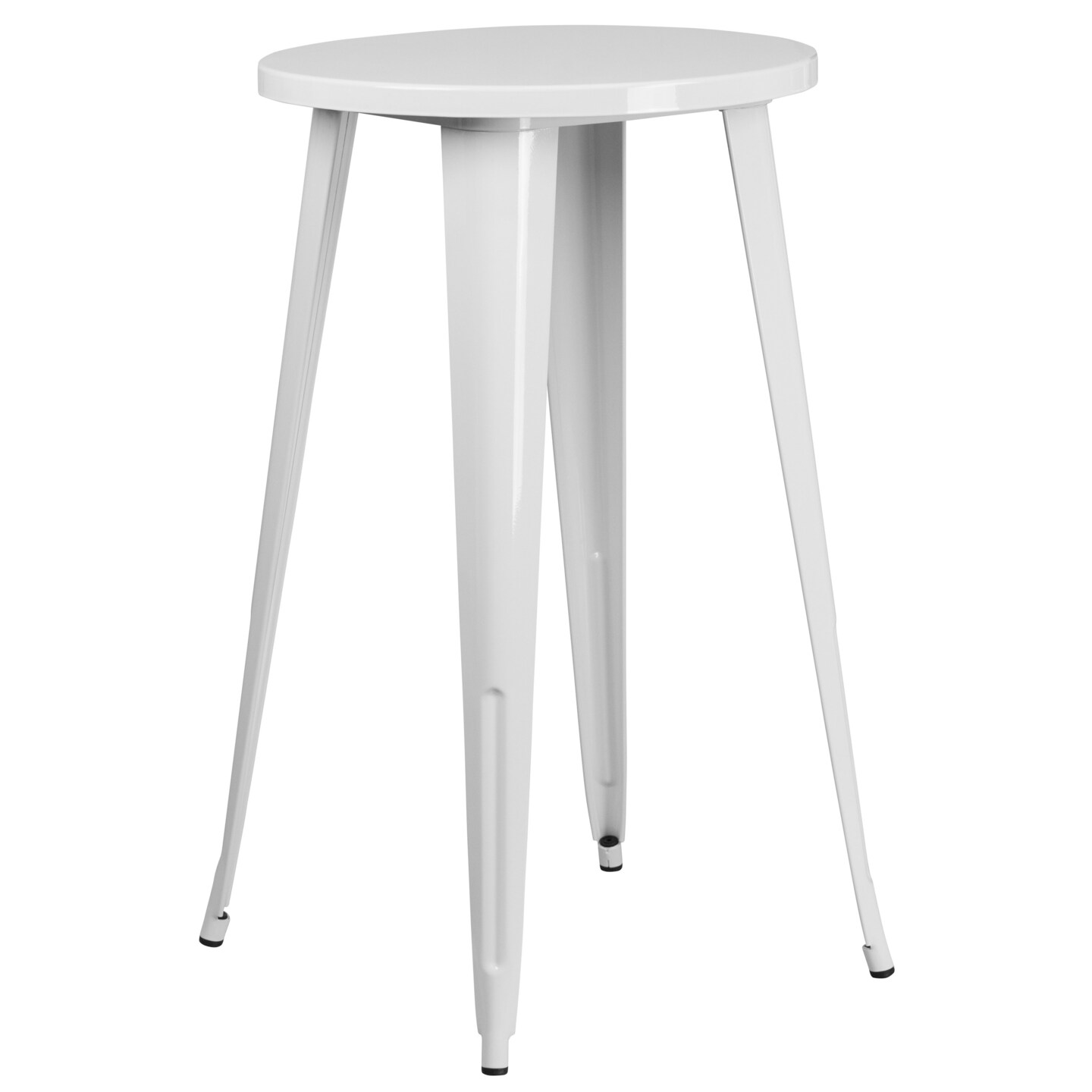 Merrick Lane Giosetta Patio Set with Table and Backless Stools - Powder Coated Metal Frames for Indoor and Outdoor Use