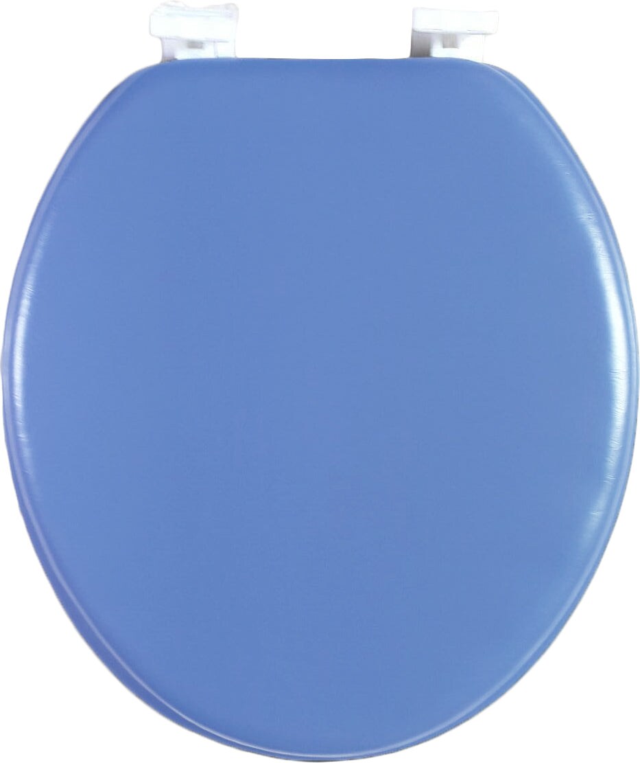 J&#x26;V Textiles Soft Round Toilet Seat With Easy Clean &#x26; Change Hinge, Padded