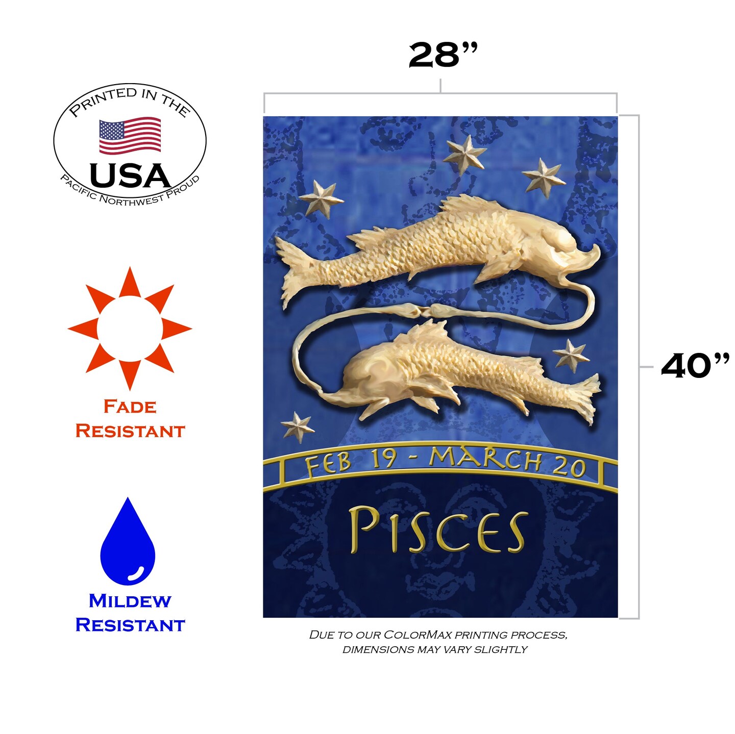 Zodiac-Pisces Decorative Pisces Flag