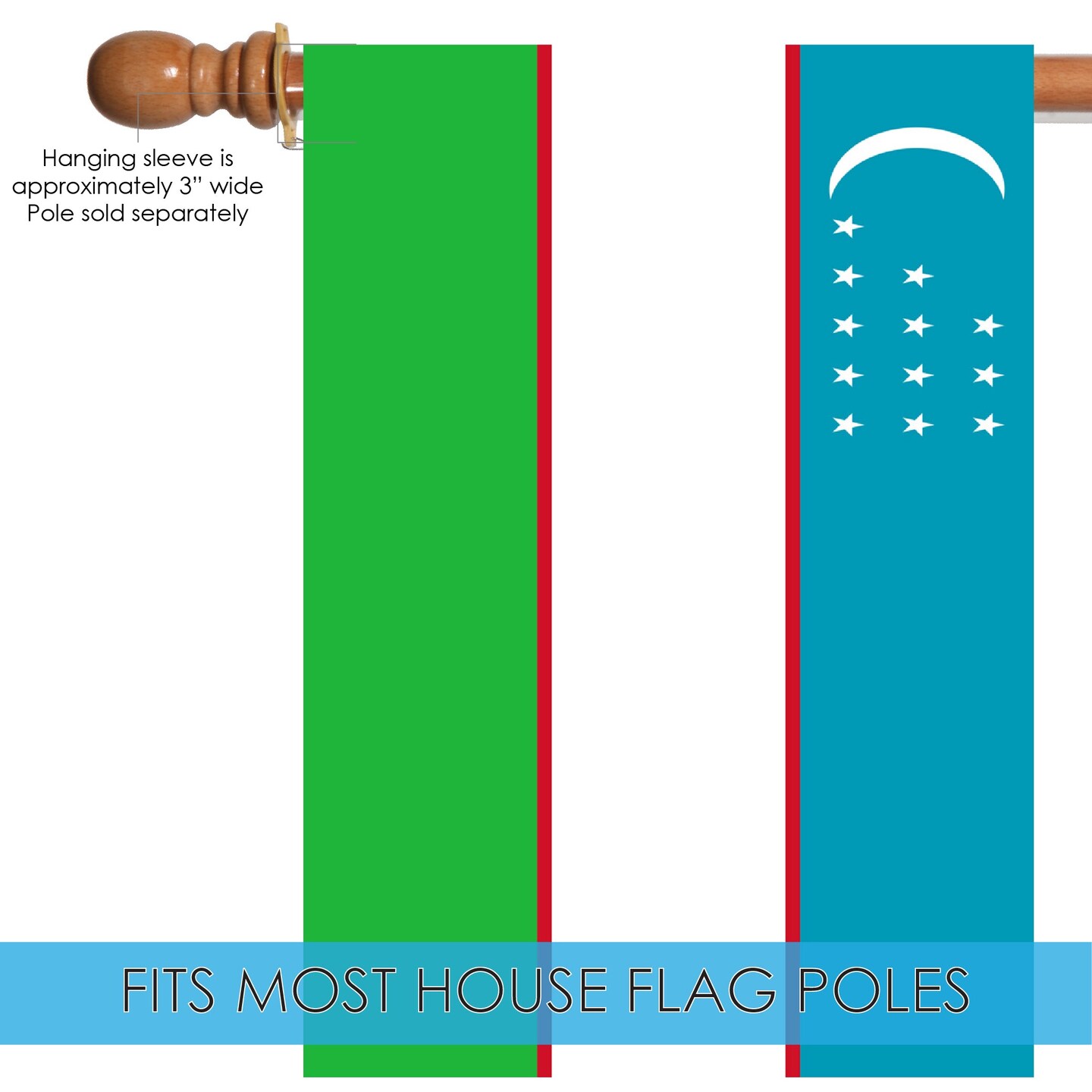 Flag of Uzbekistan Decorative  Flag