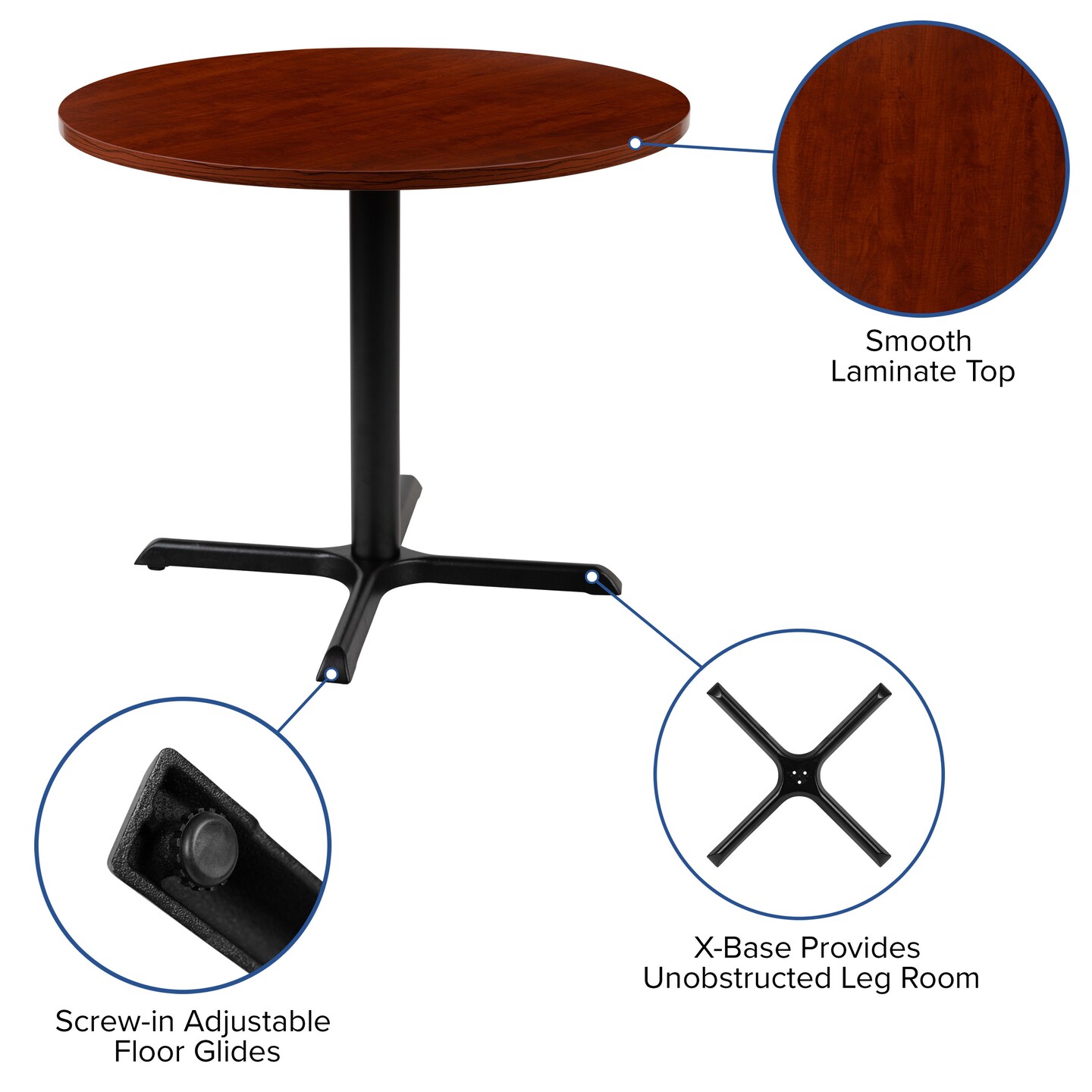 Emma and Oliver 36" Round Multi-Purpose Conference Table - Meeting Table for Office