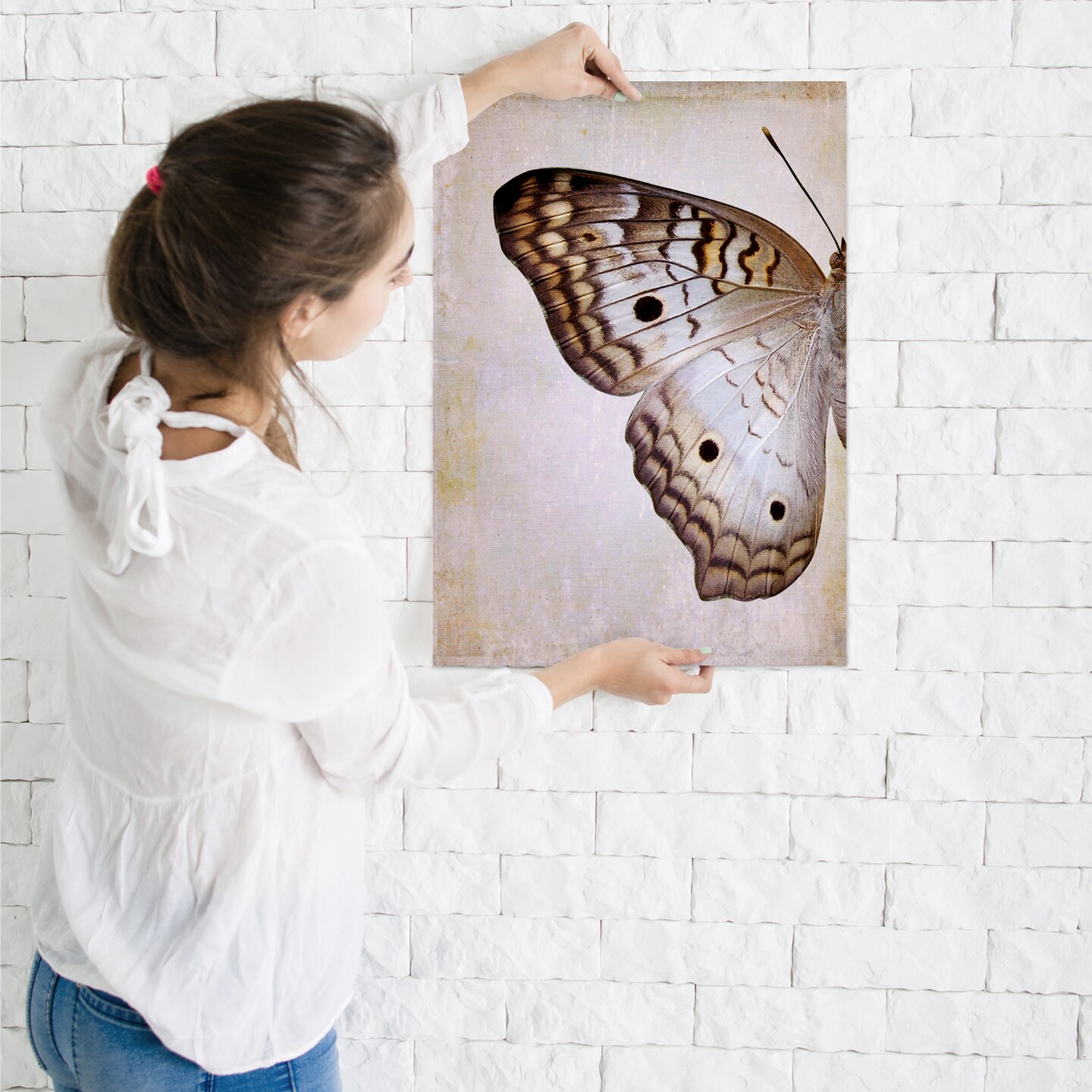 Gray Pansy Butterfly I by Chaos &#x26; Wonder Design  Poster Art Print - Americanflat