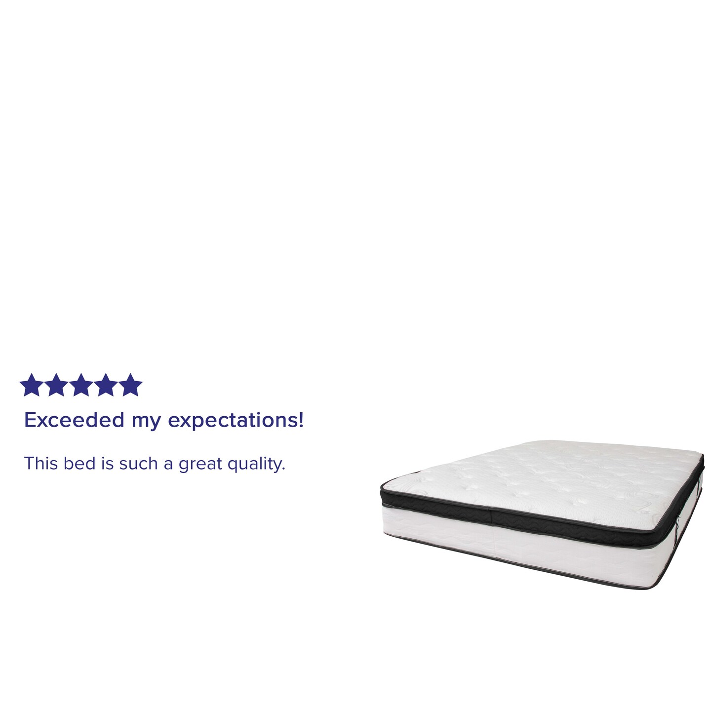 Merrick Lane Hulen 12 Inch Hybrid Pocket Spring &#x26; CertiPUR-US Certified Memory Foam Mattress