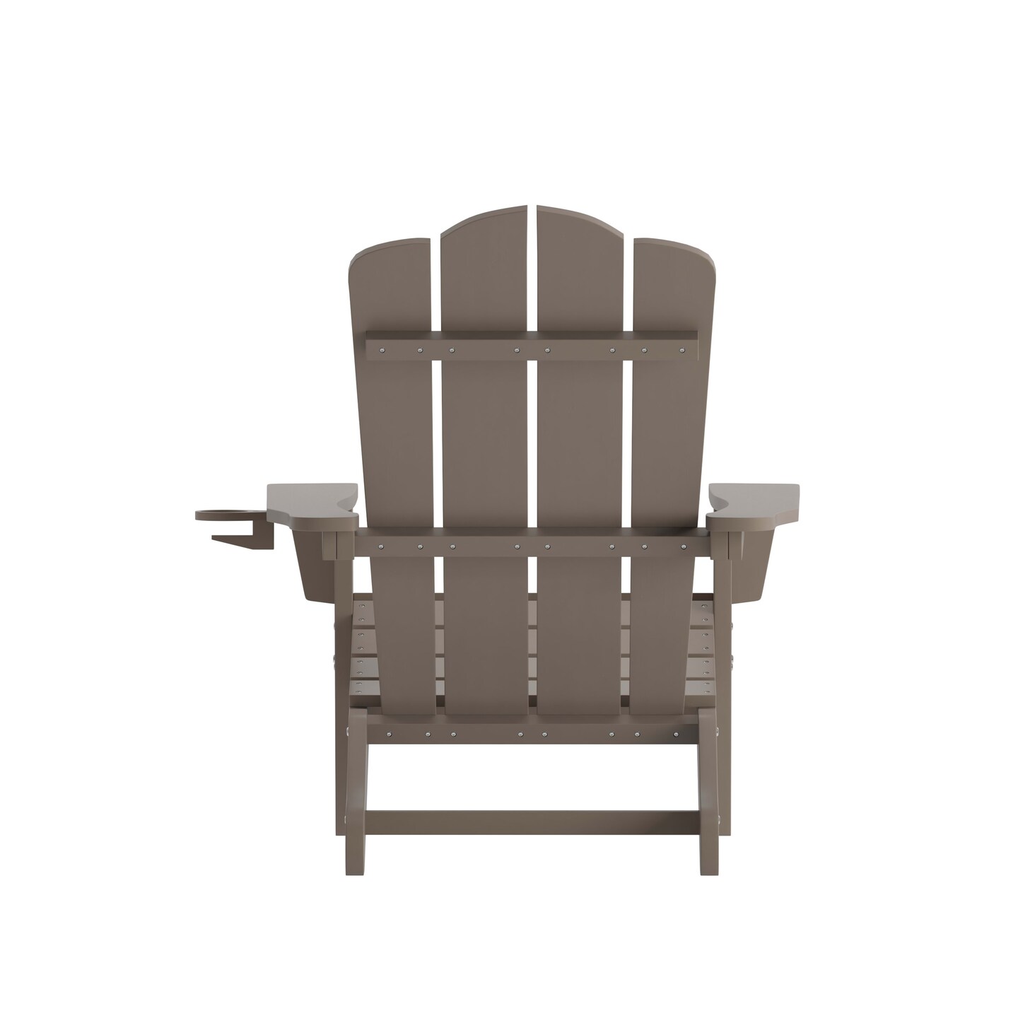 Merrick Lane Nassau Adirondack Chair with Cup Holder, Weather Resistant HDPE Adirondack Chair