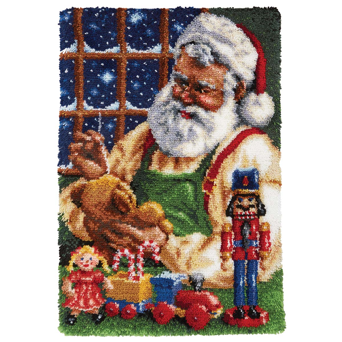 Herrschners  Santa&#x27;s Workshop Latch Hook Kit