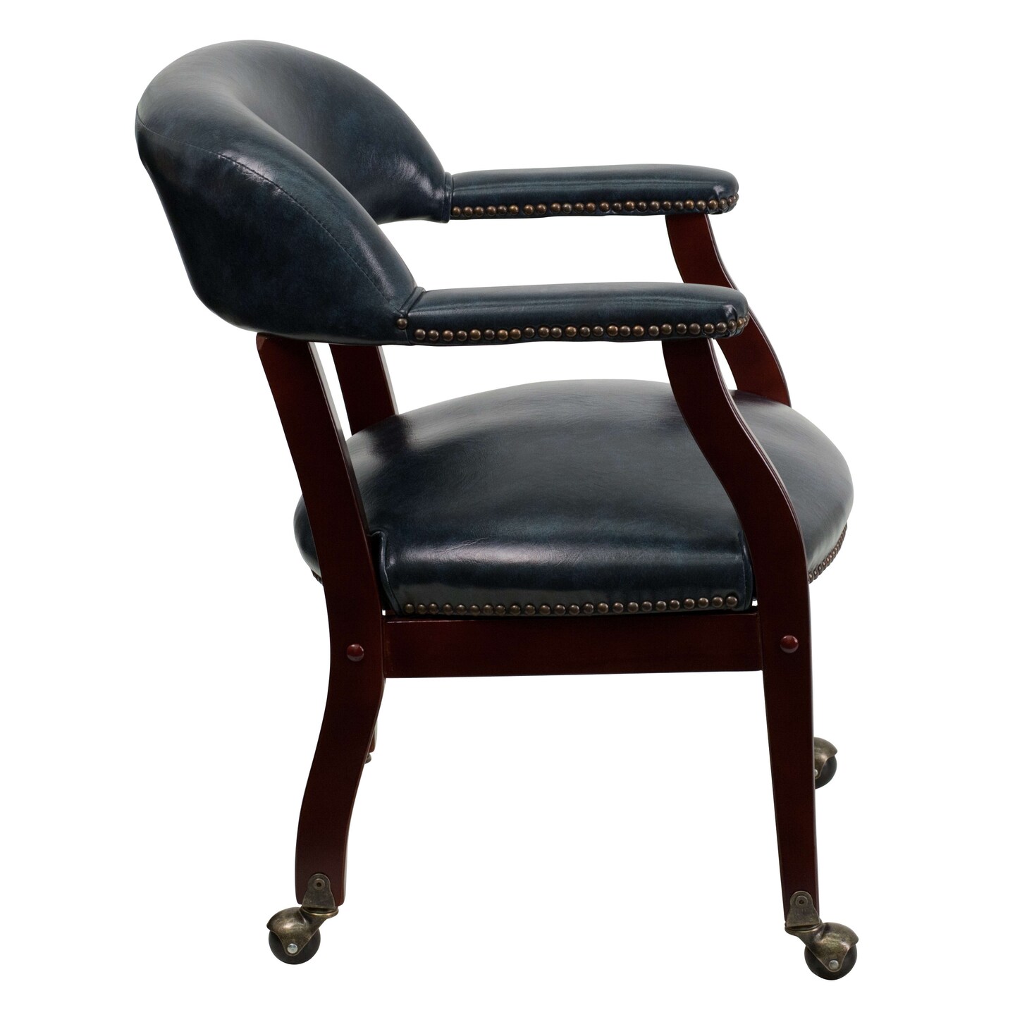 Emma and Oliver Conference Chair with Accent Nail Trim and Casters