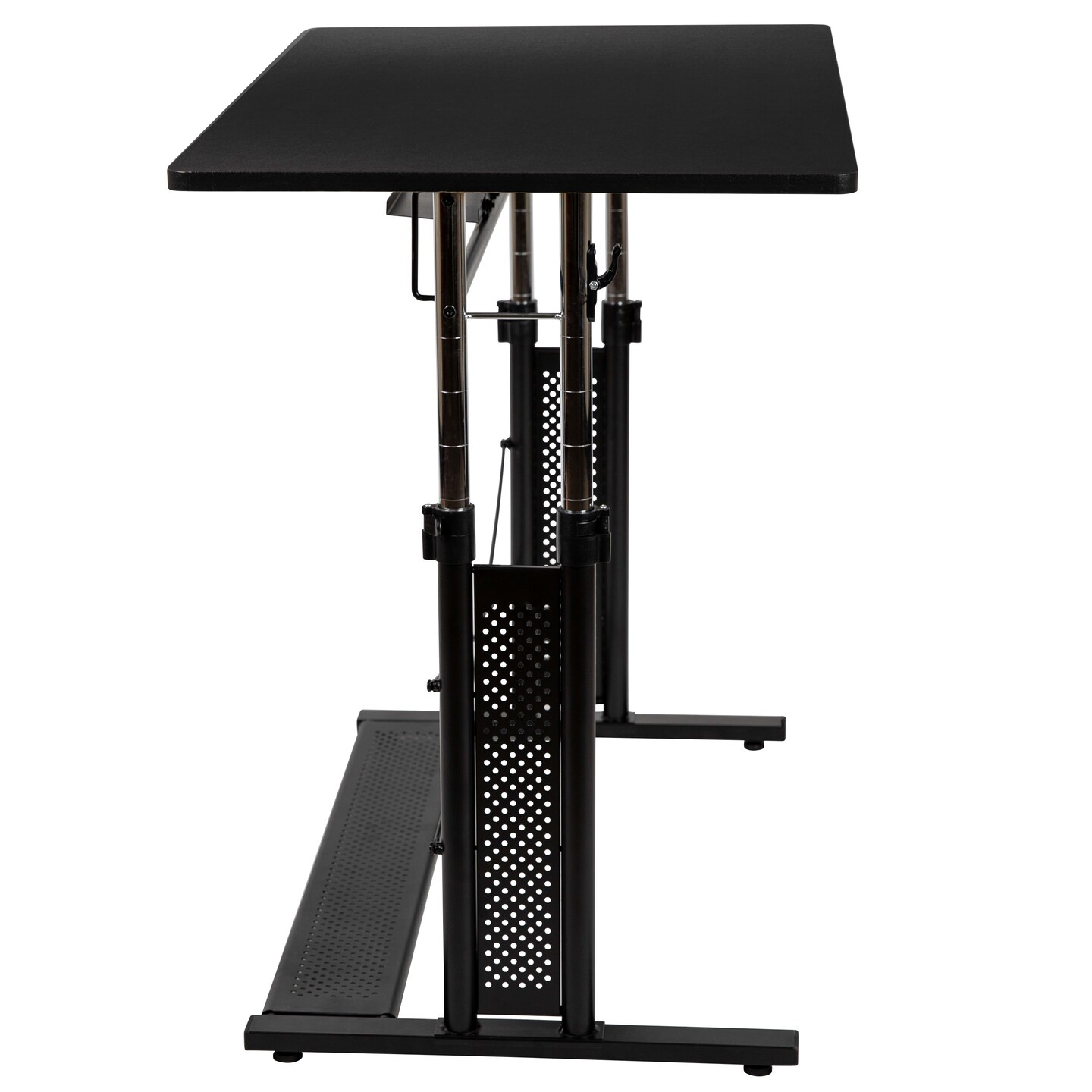 Emma and Oliver Height Adjustable (27.25-35.75&#x22;H) Sit to Stand Home Office Desk