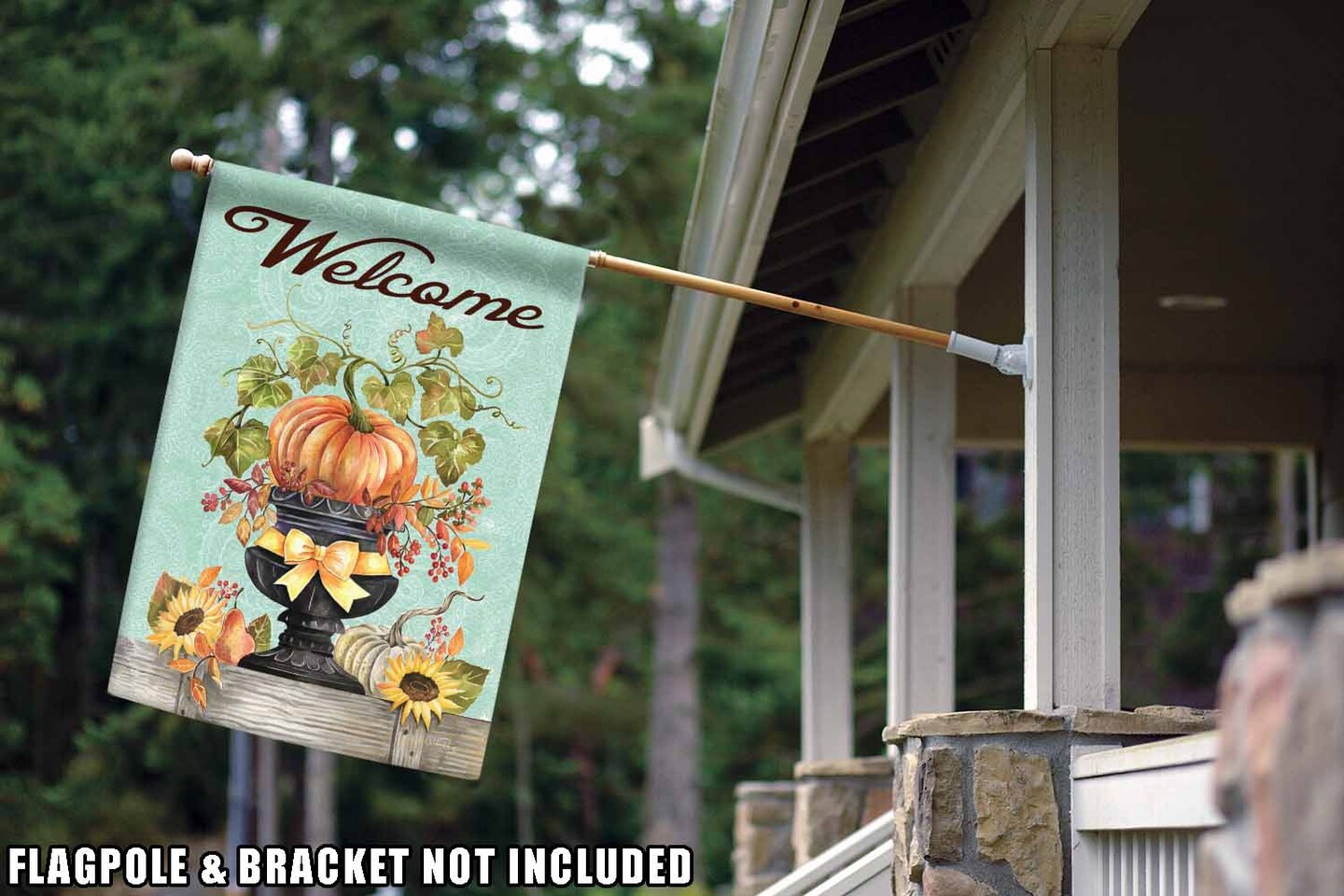 Trophy Pumpkin Decorative Fall Flag