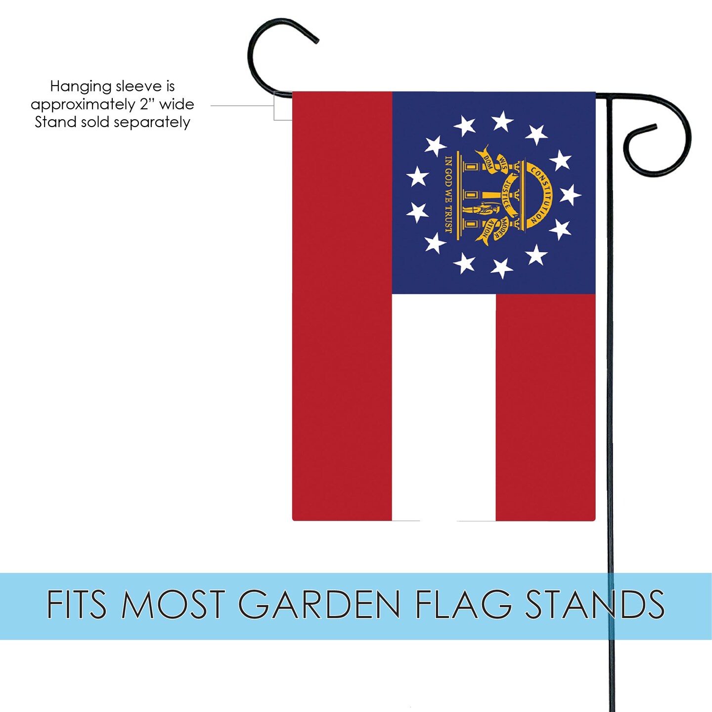 Georgia State Flag Decorative  Flag