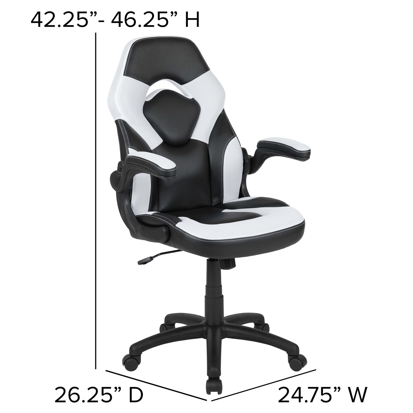 Emma and Oliver Gaming Desk and Racing Chair Set with Cup Holder and Headphone Hook