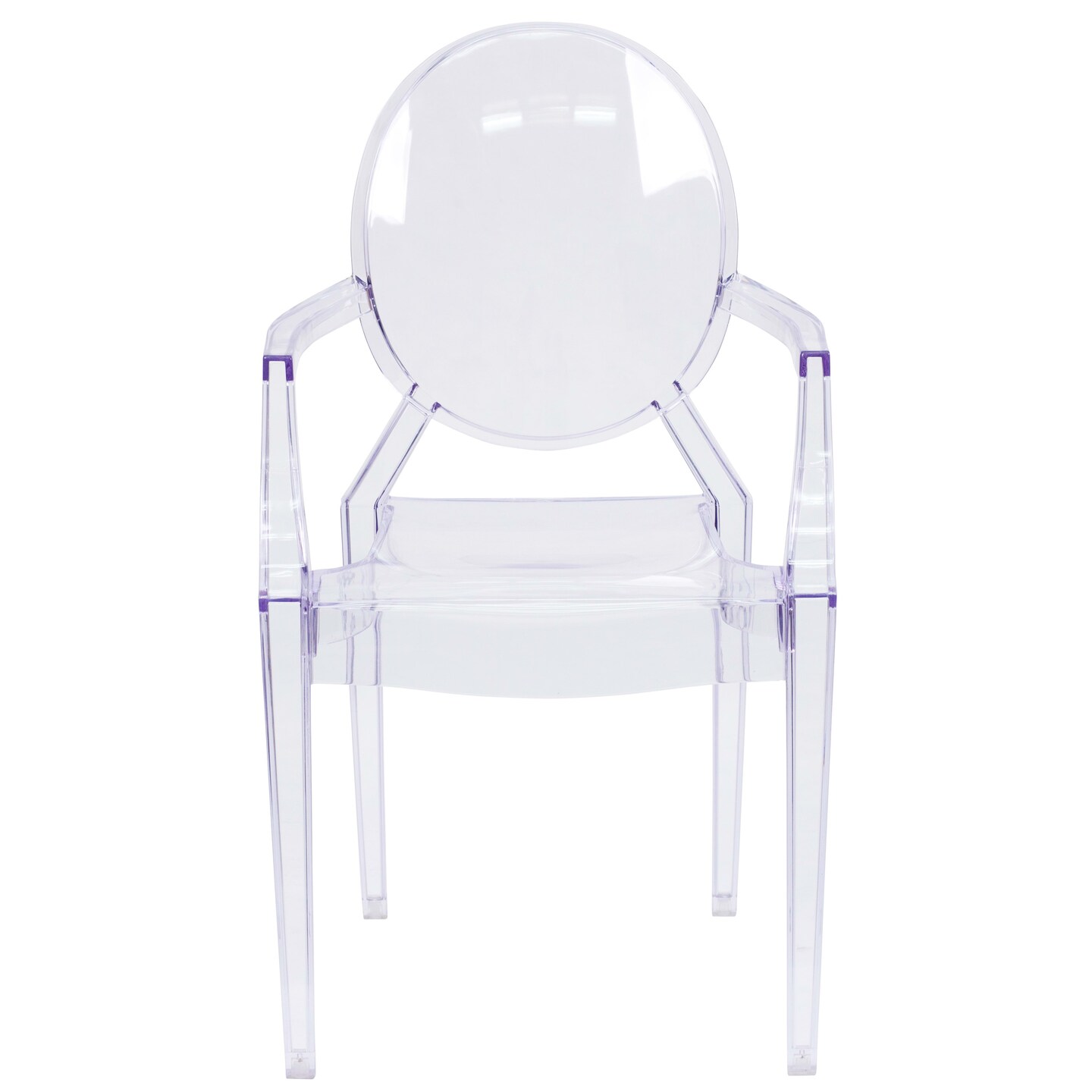 Emma and Oliver Oval Back Ghost Chair with Arms