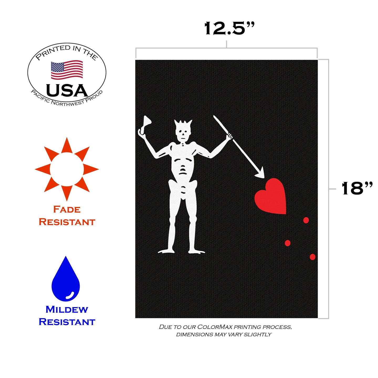 Blackbeard&#x27;s Jolly Roger Decorative Nautical Flag