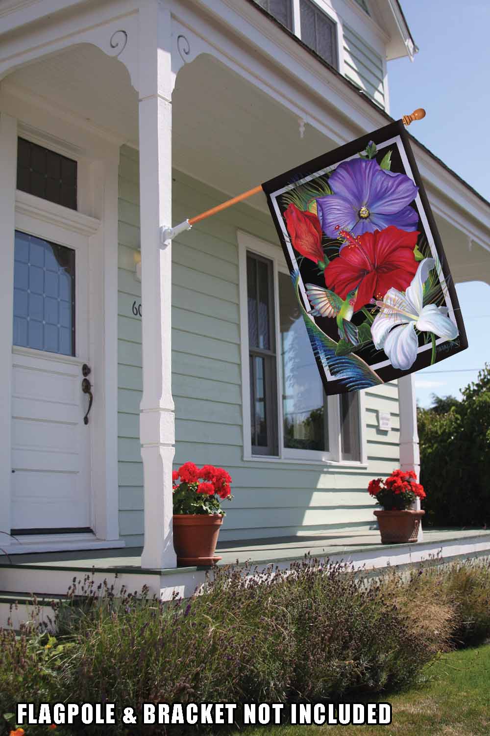 Hummingbird Hibiscus Decorative Flower Flag