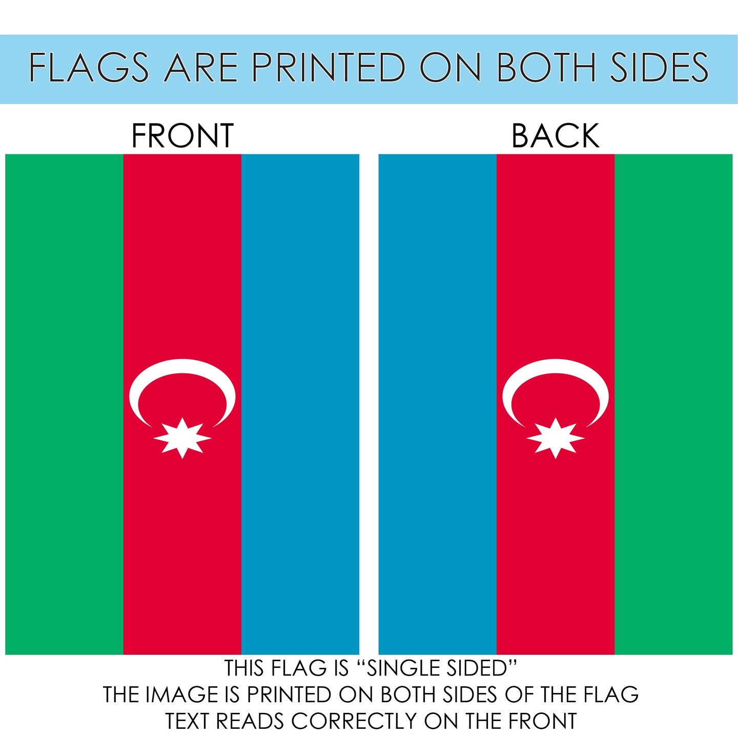 Flag of Azerbaijan Decorative  Flag