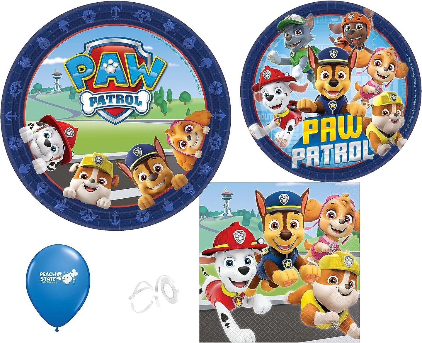 Paw Patrol Birthday Party Supplies Bundle | Paw Patrol Plates | Paw Patrol Napkins | Paw Patrol Cups | Paw Patrol Table Cover | Paw Patrol Decorations (Pack for 16)