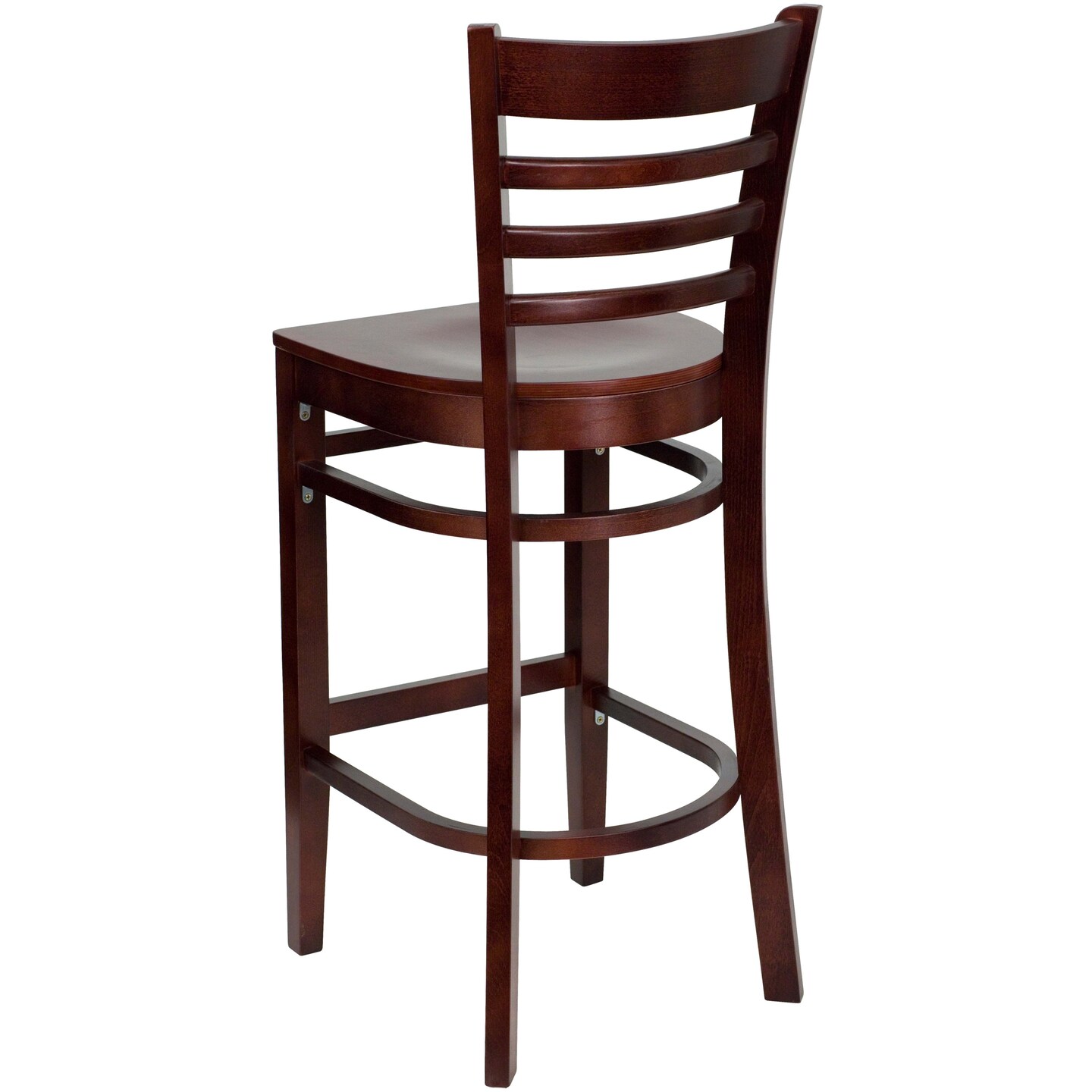Emma and Oliver Ladder Back Wooden Restaurant Dining Barstool