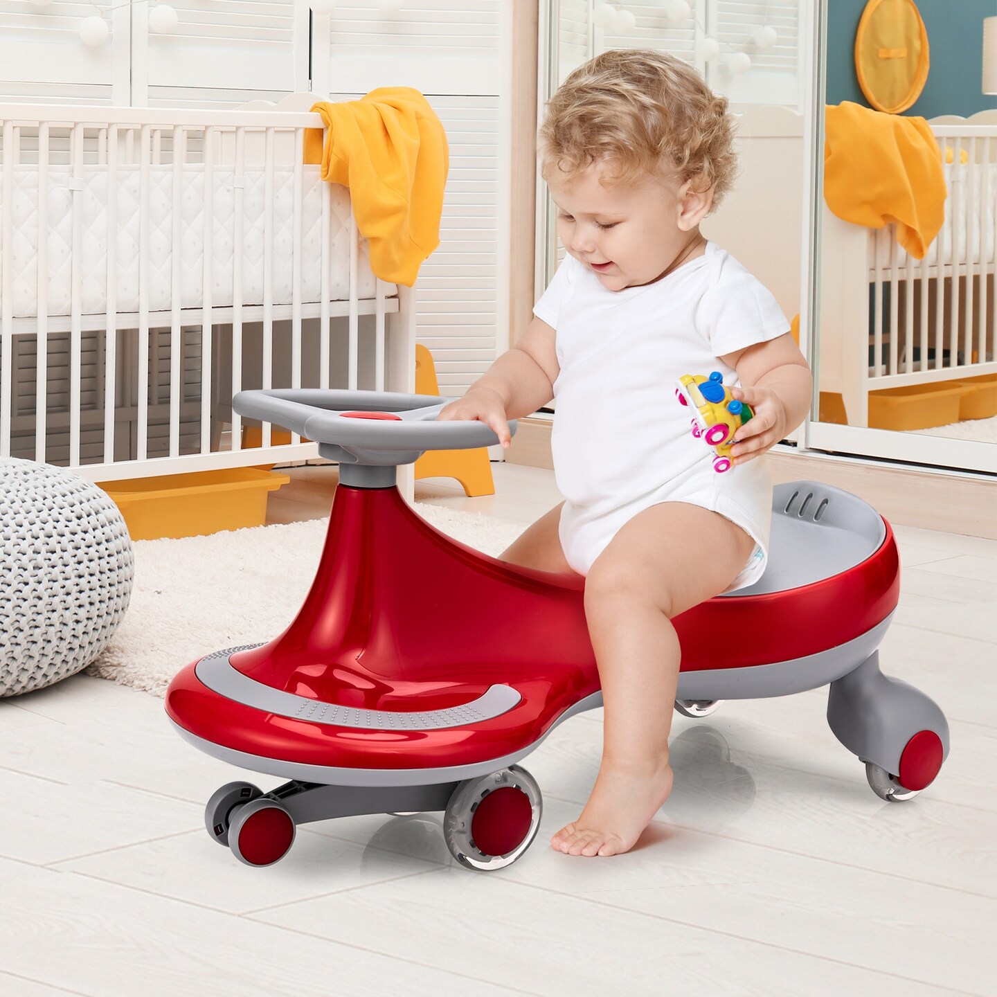 Wiggle Car Ride-on Toy with Flashing Wheels