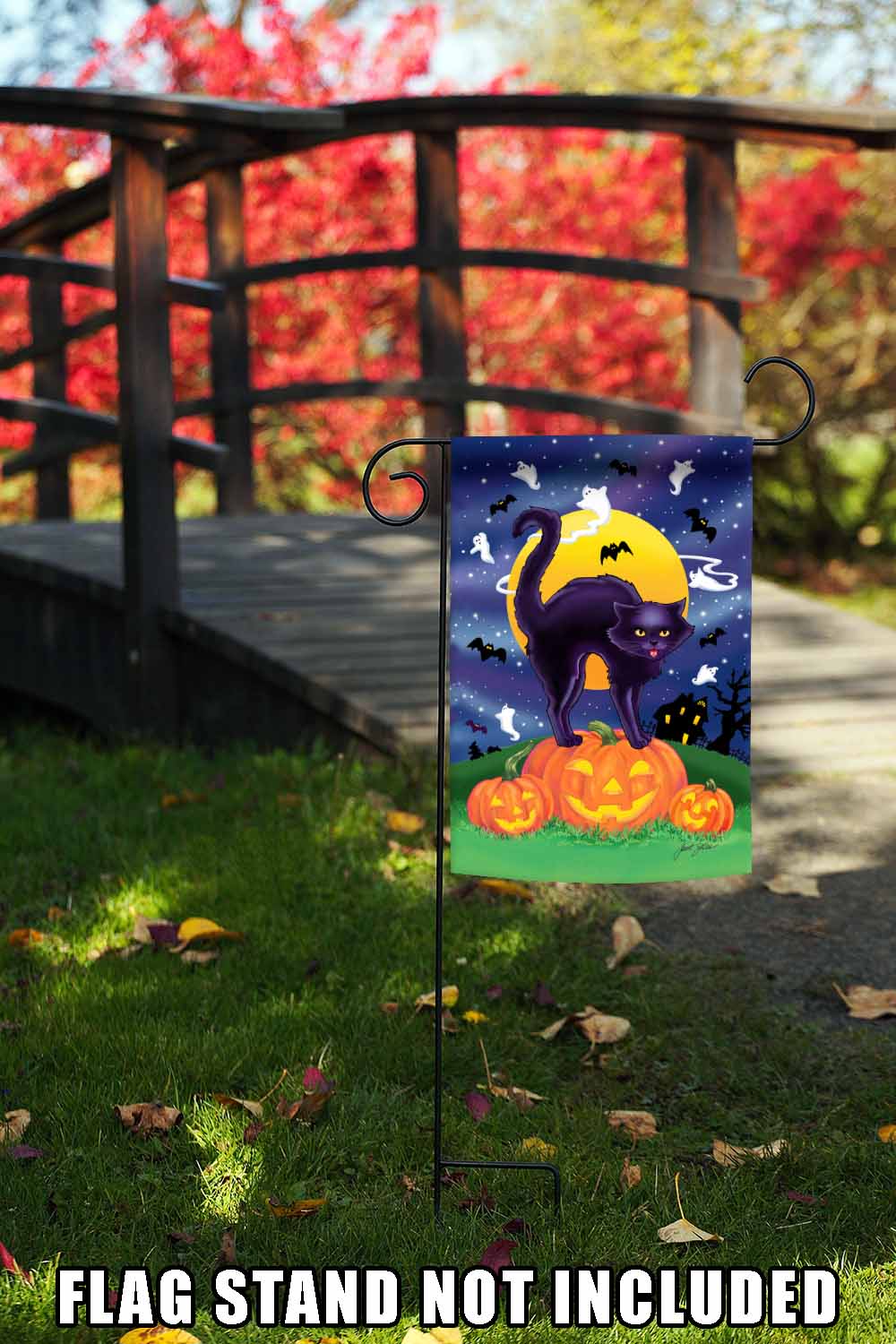 Black Cat Decorative Halloween Flag